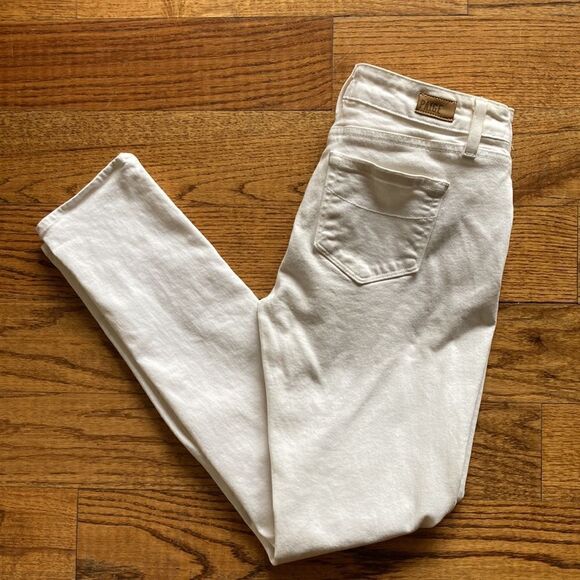 Paige Skyline Ankle Peg Stretch White Skinny Jeans Size 26 - Picture 4 of 16